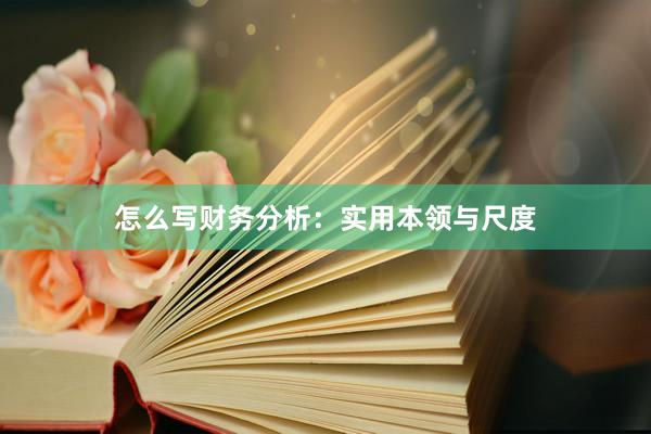 怎么写财务分析：实用本领与尺度